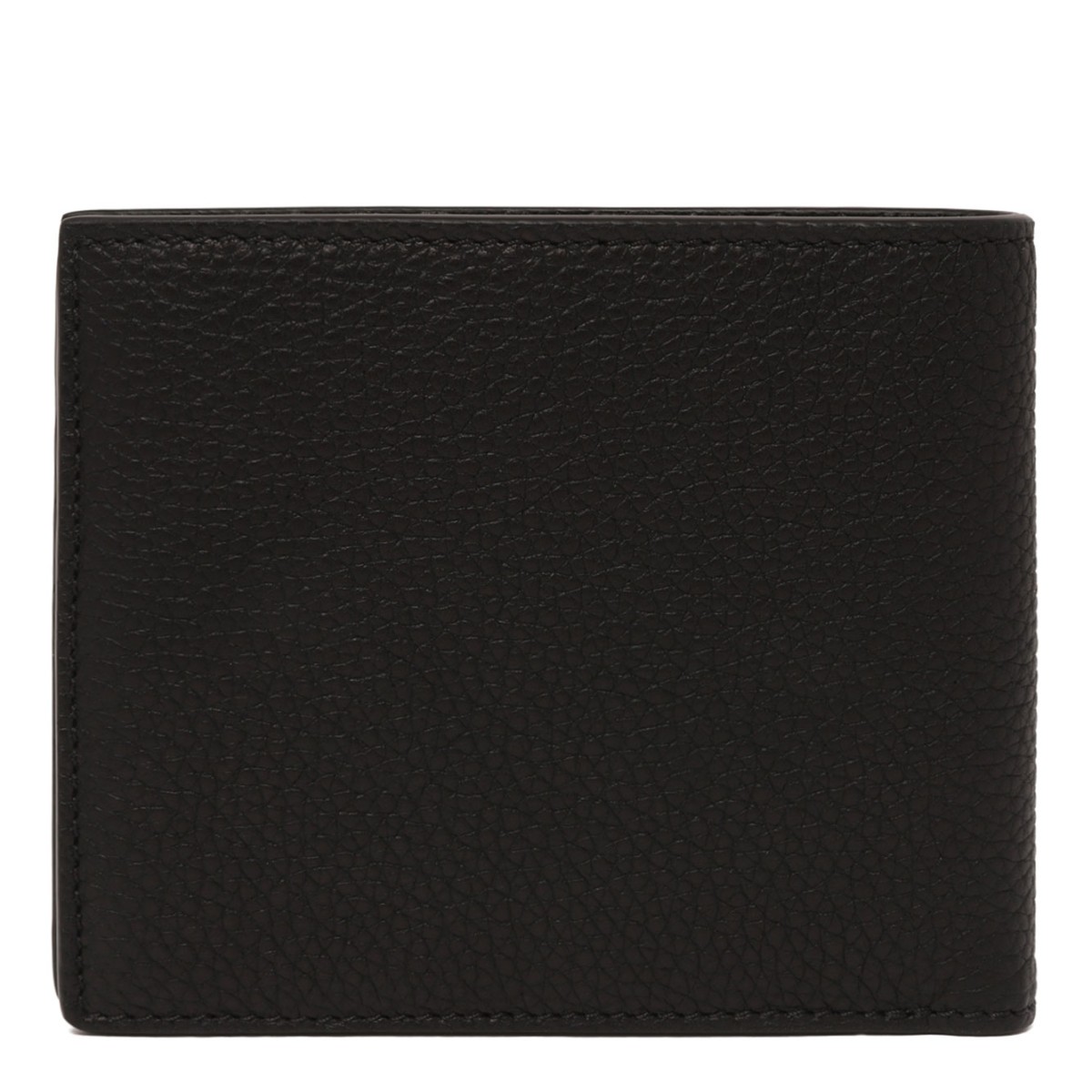 Black Wallet With Logo Print