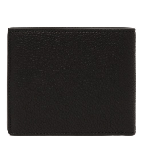 Black Wallet With Logo Print
