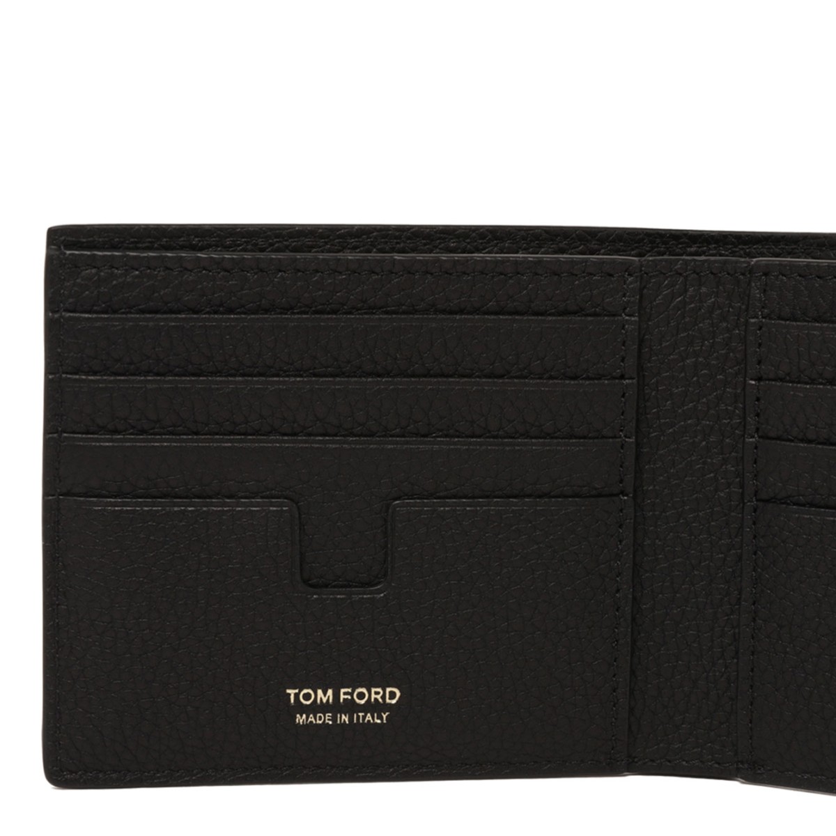 Black Wallet With Logo Print