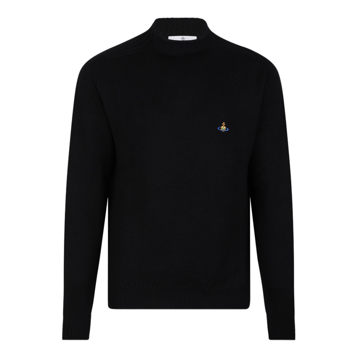 Black Orb-Embroidered Sweater