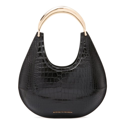 Black Medium Jewel Handle Bag