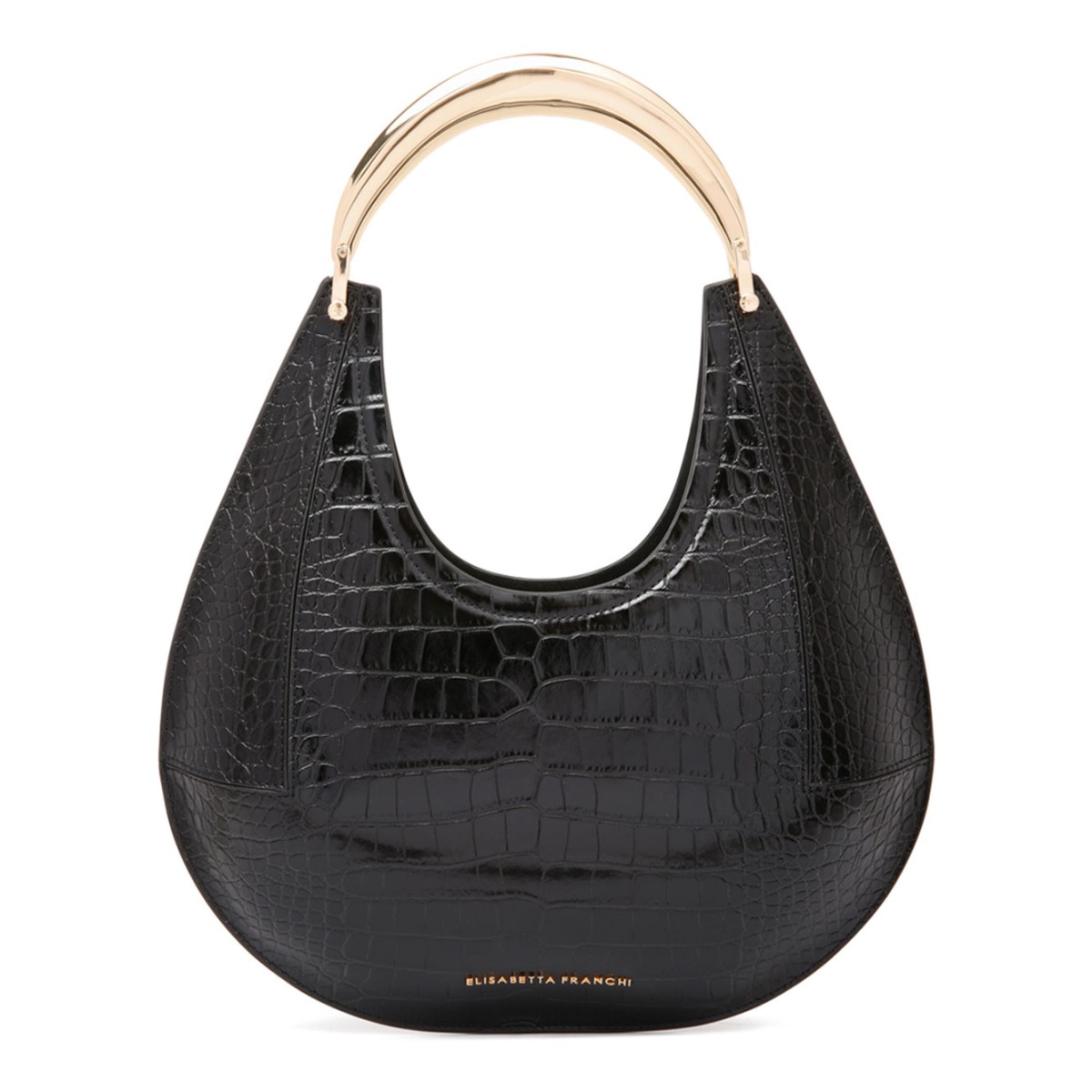 Black Medium Jewel Handle Bag