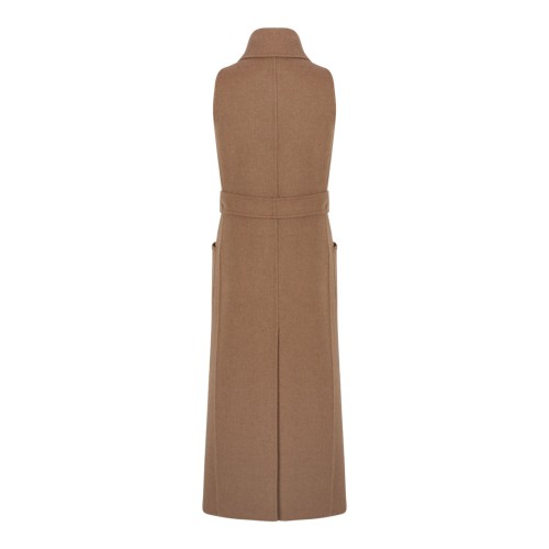 Sleeveless Camel Coat 2