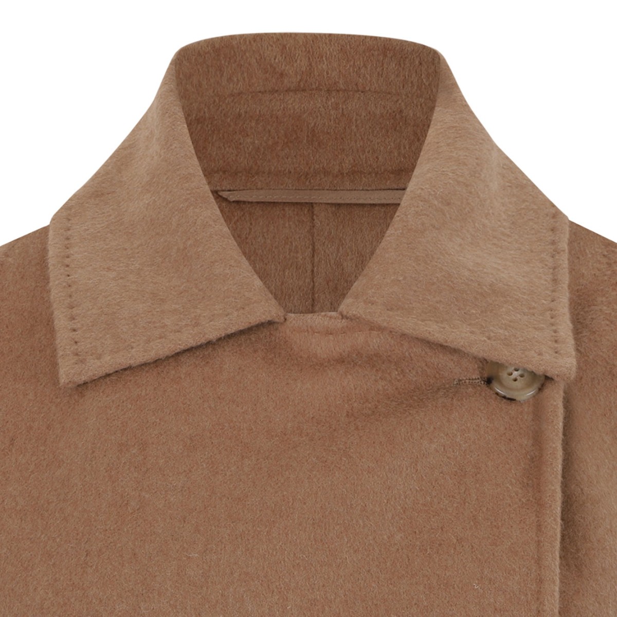 Sleeveless Camel Coat