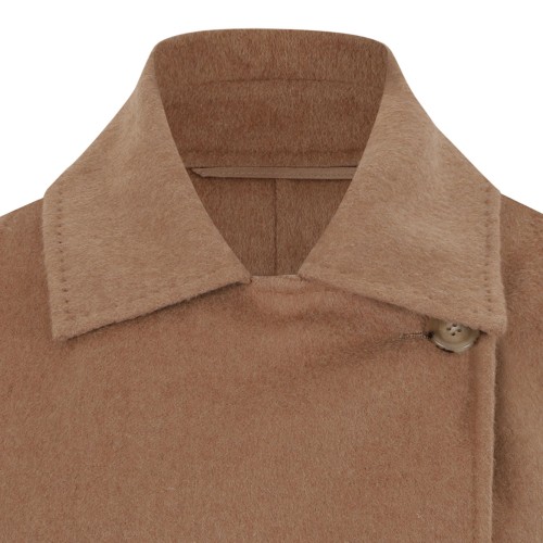 Sleeveless Camel Coat