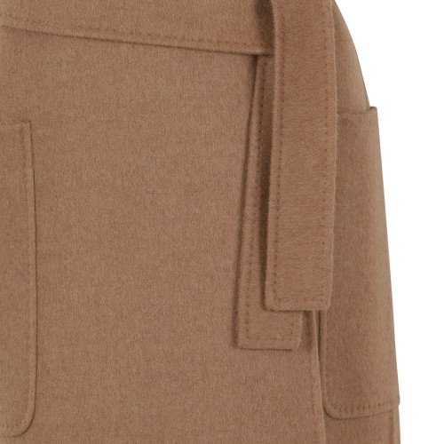 Sleeveless Camel Coat