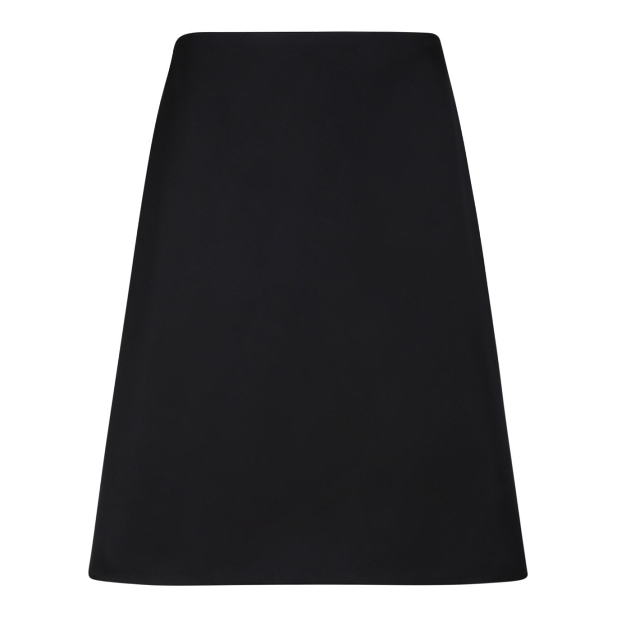 Black Flared Midi Skirt