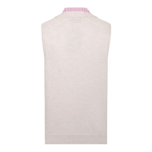 Grey Melange Wool Fisherman Vest