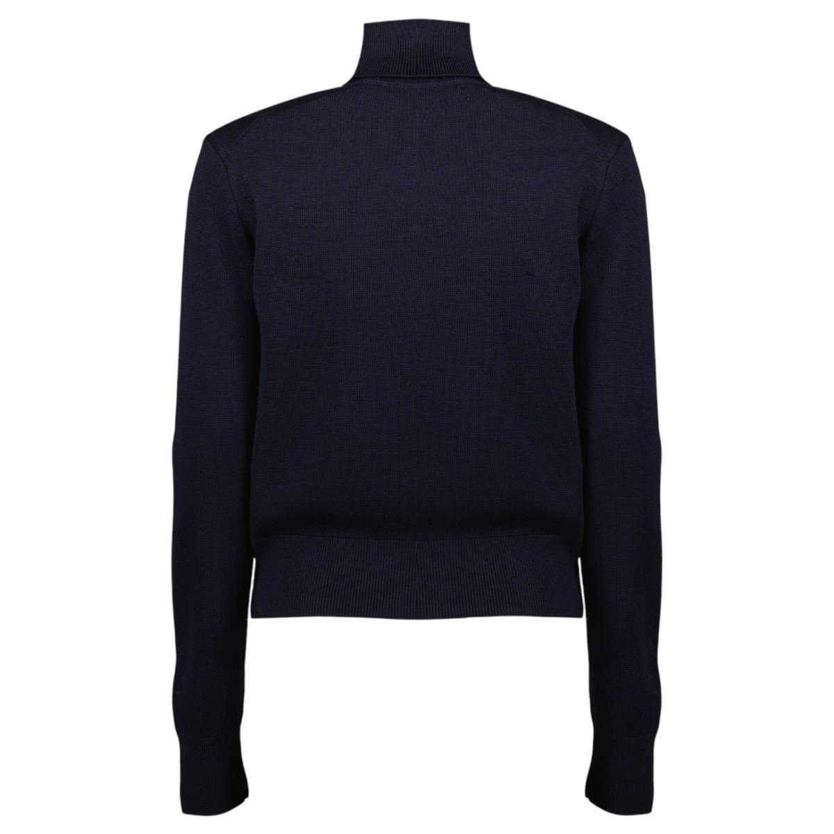 Navy Blue Wool Turtleneck Sweater