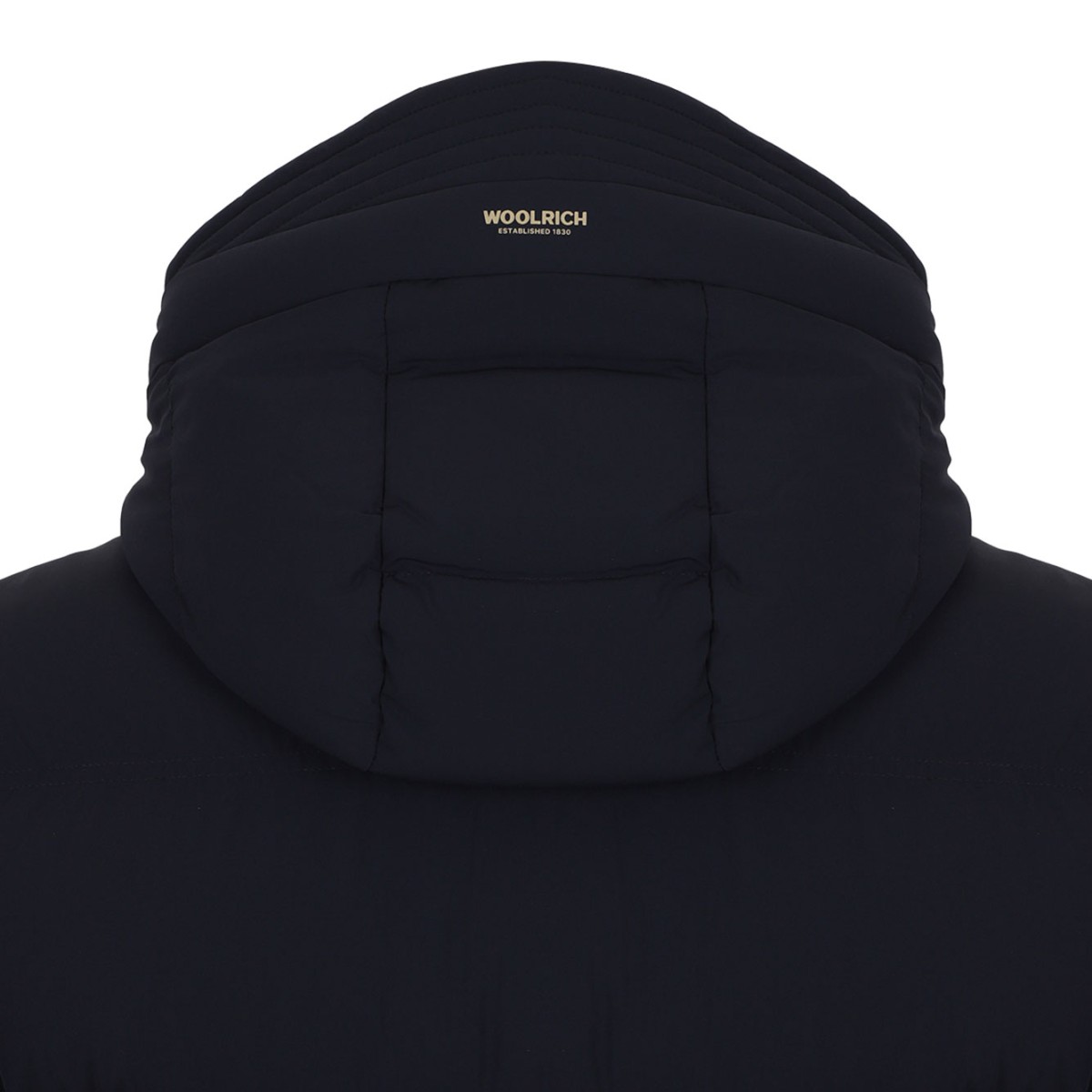 Melton Blue Stretch Hooded Puffer Jacket