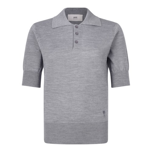 Grey Short Sleeve Polo Shirt