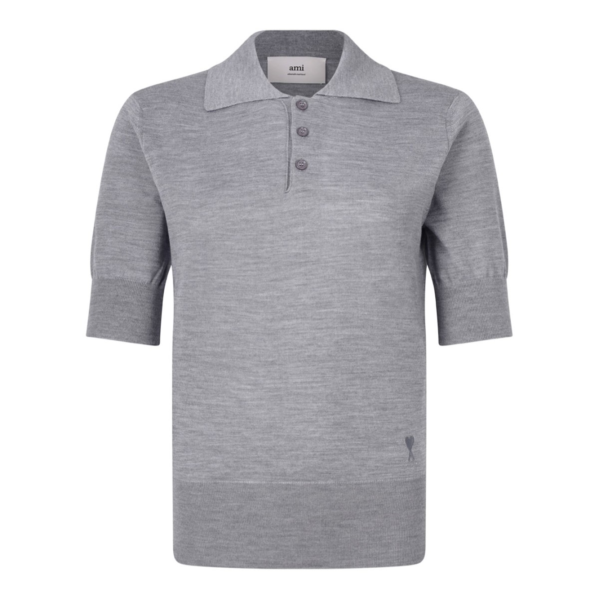 Grey Short Sleeve Polo Shirt