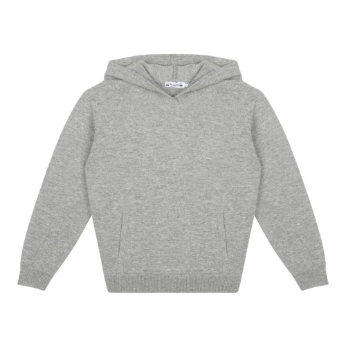 Grey Wool and Cashmere Hoodie