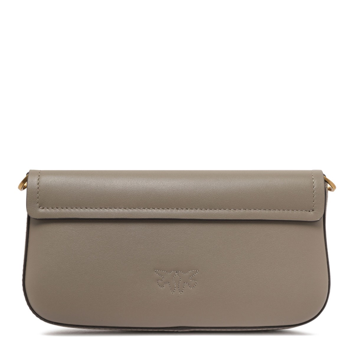 Flap-Closure Leather Shoulder Bag
