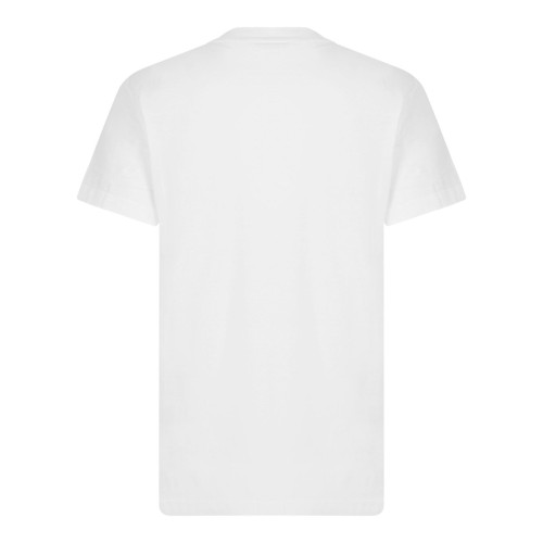 White Cotton Logo Embroidered T-Shirt 2