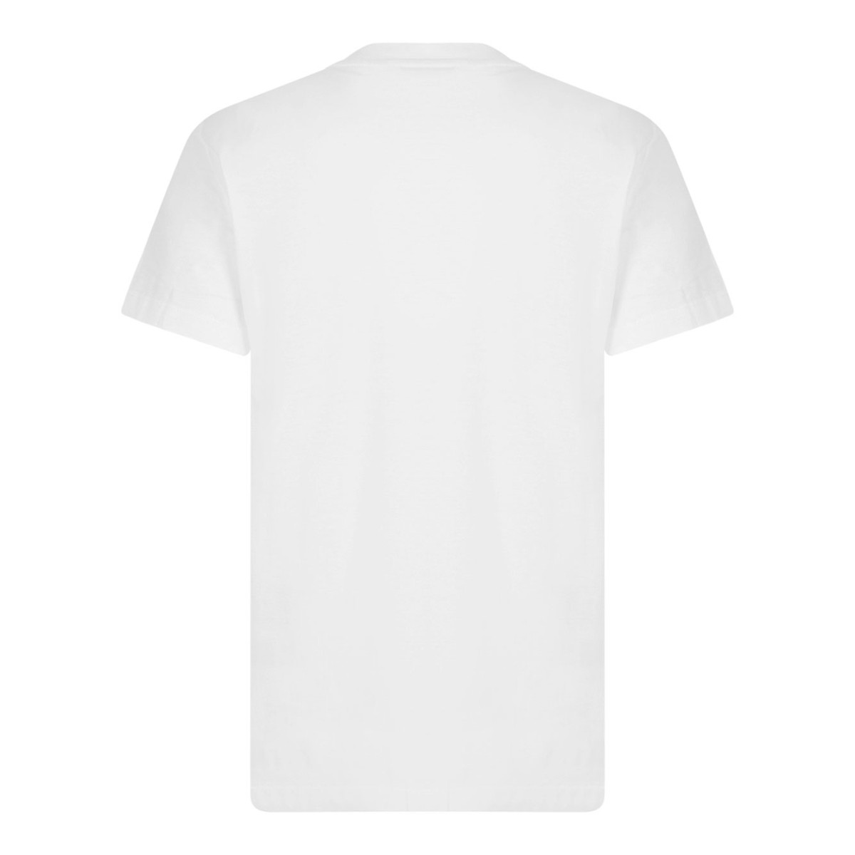 White Cotton Logo Embroidered T-Shirt