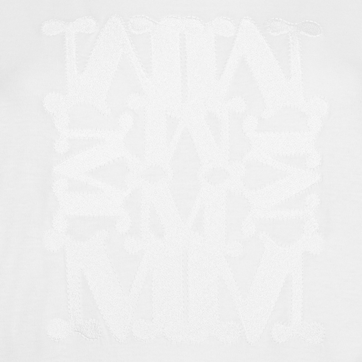 White Cotton Logo Embroidered T-Shirt