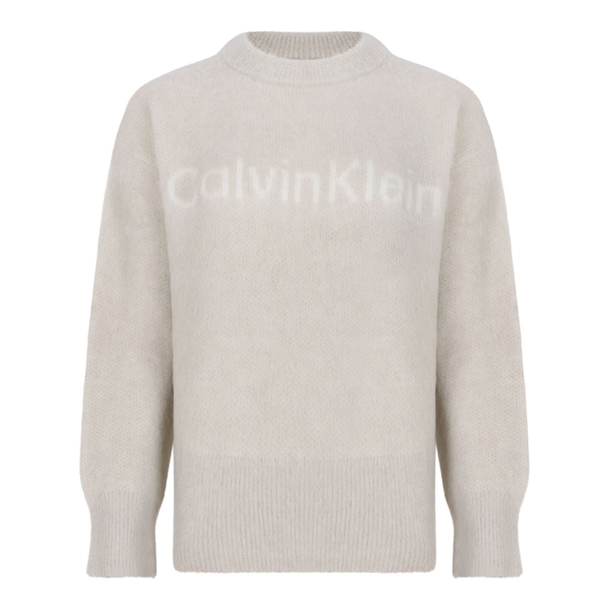 Pelican Beige Logo Sweater