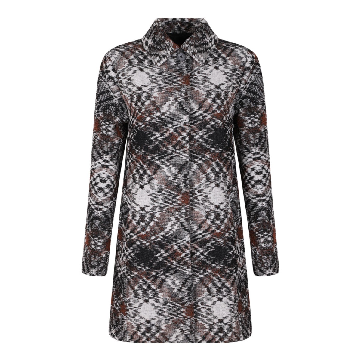 Patterned Button Coat