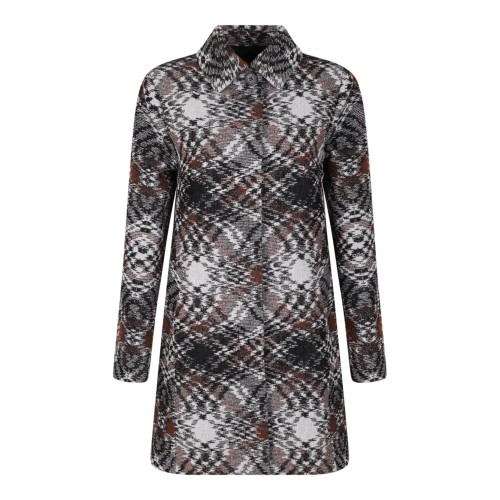 Patterned Button Coat