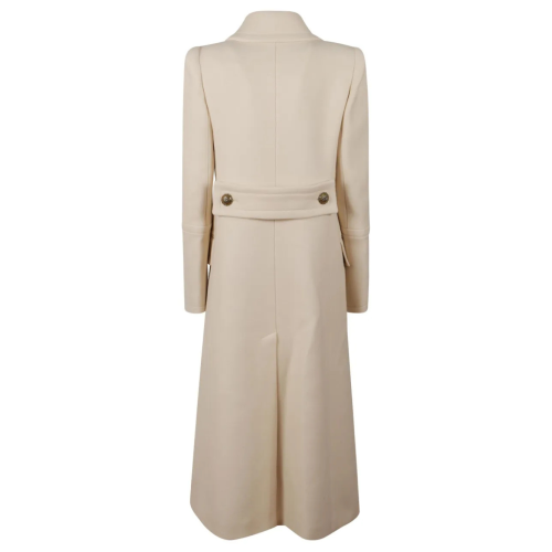 Cream Hypnotic Double-Breasted Coat