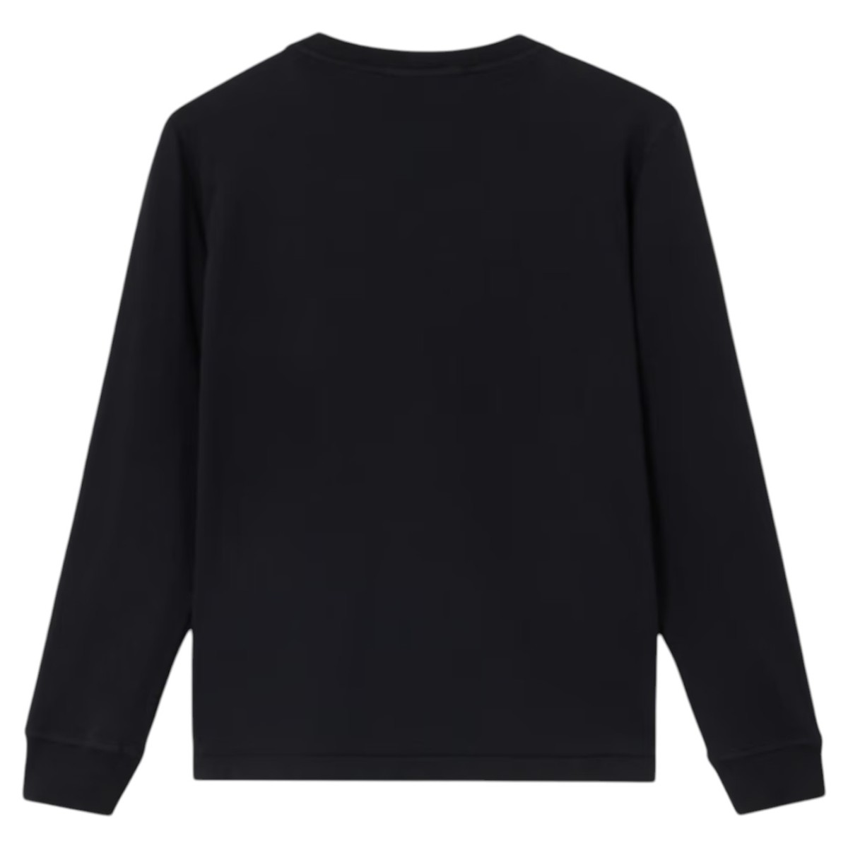 Black Long-Sleeved T-Shirt With Compass Logo Applied