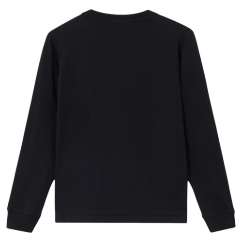 Black Long-Sleeved T-Shirt With Compass Logo Applied