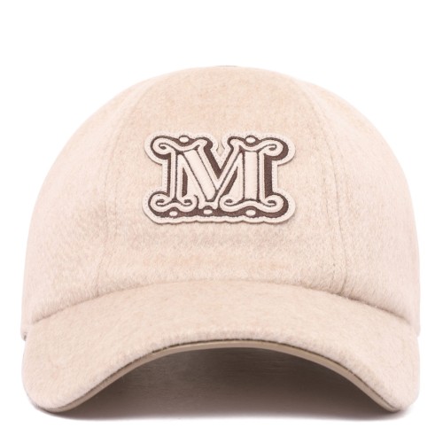 Beige Cashmere Baseball Cap