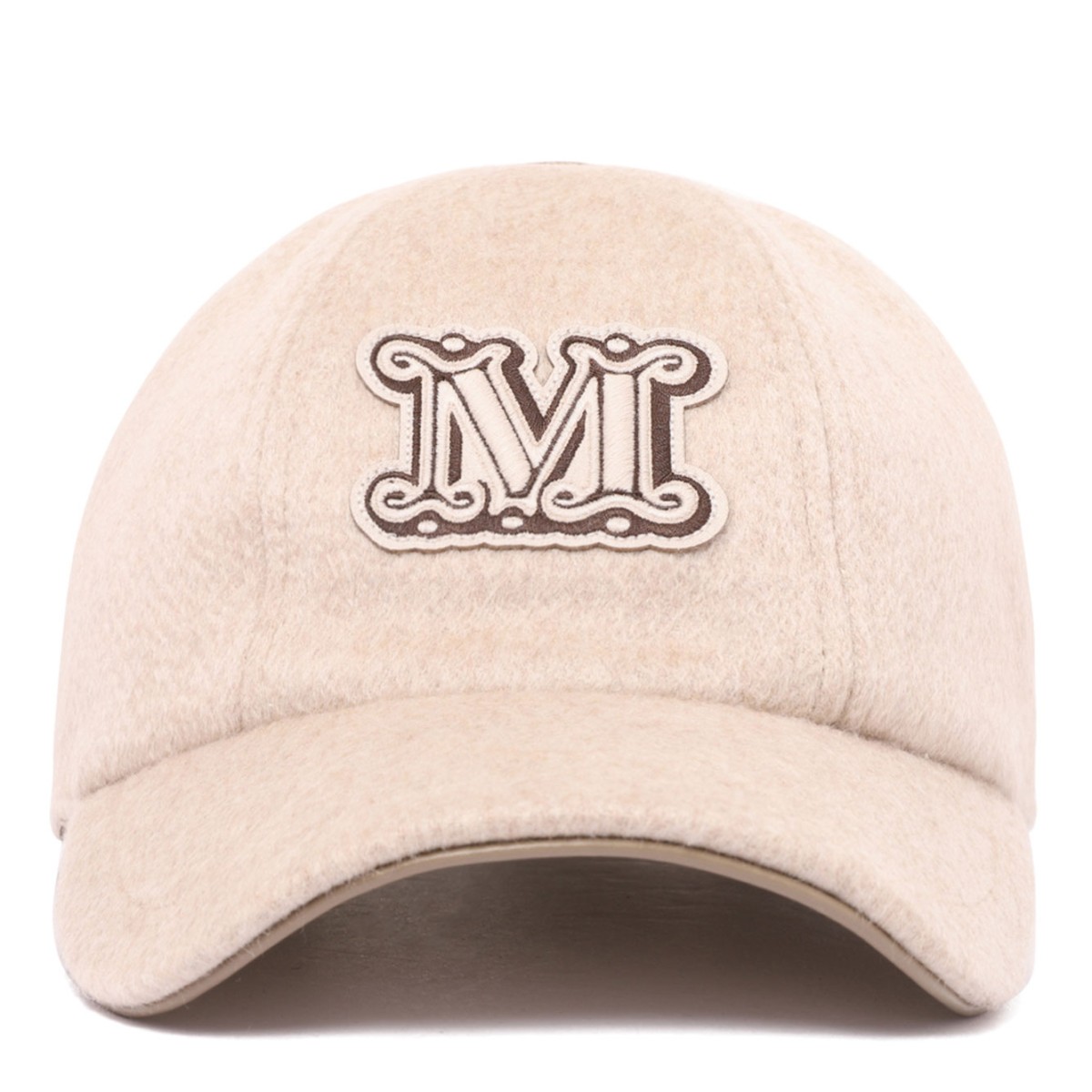 Beige Cashmere Baseball Cap