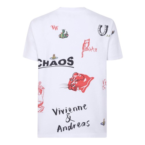 White All Over Graphic Print T-Shirt 2