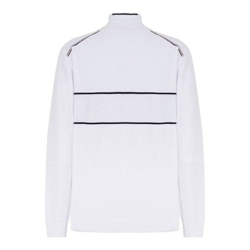 White Zip-Neck Sweatshirt 2