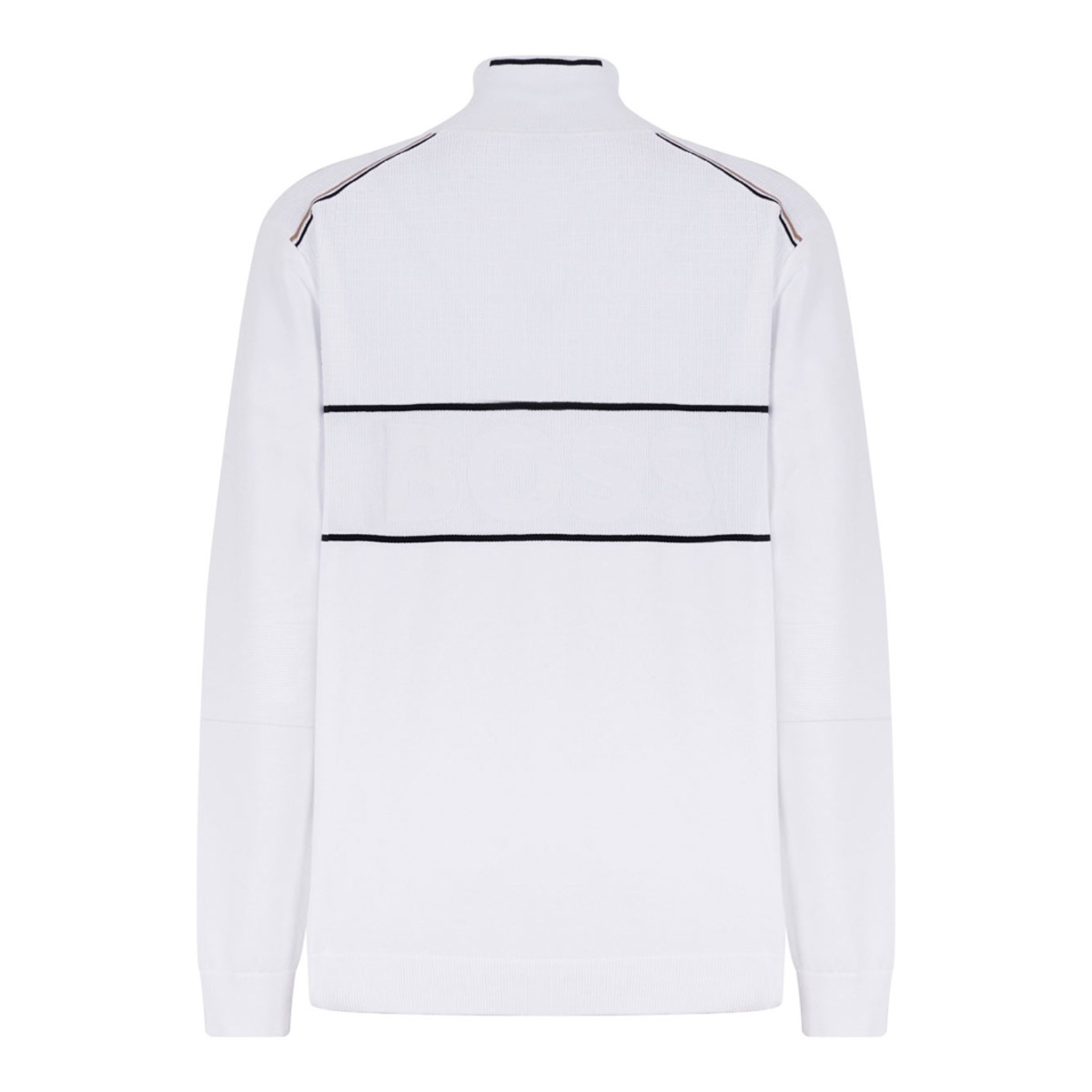 White Zip-Neck Sweatshirt