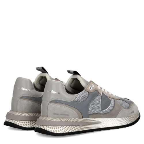 Grey Olympique Sneakers With Mesh Inserts