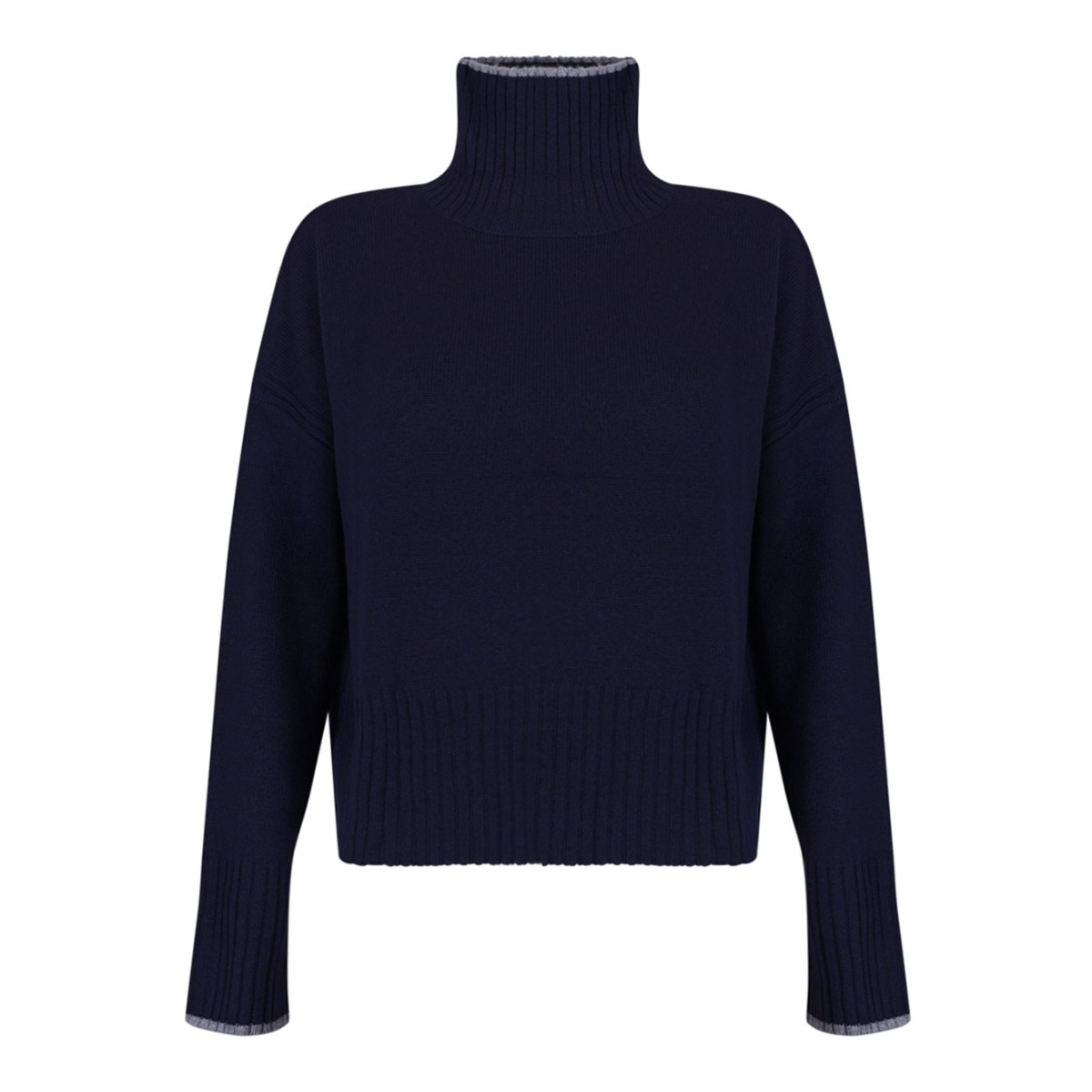 Navy Blue Merino Wool Sweater