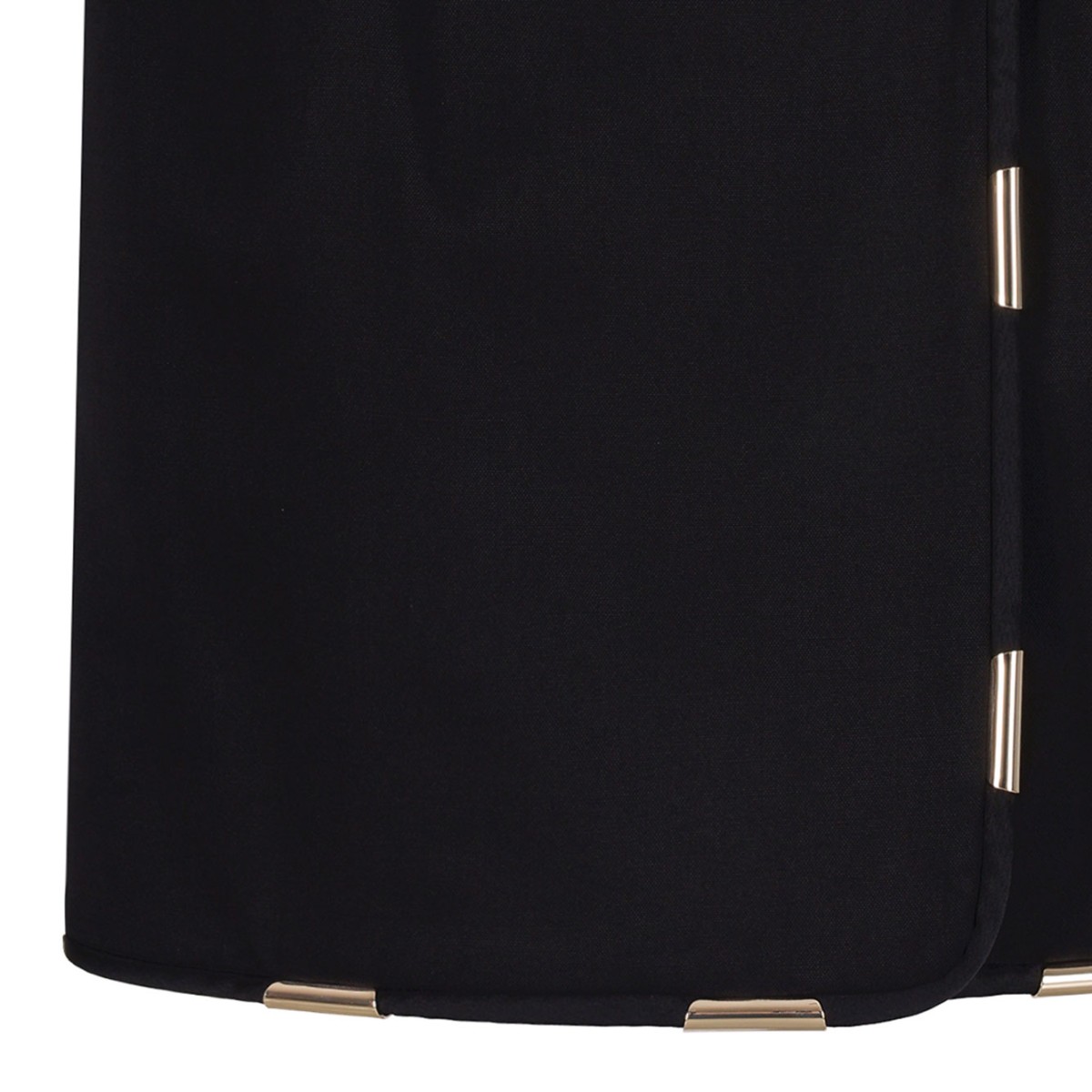 Black Contrasting-Trim Miniskirt