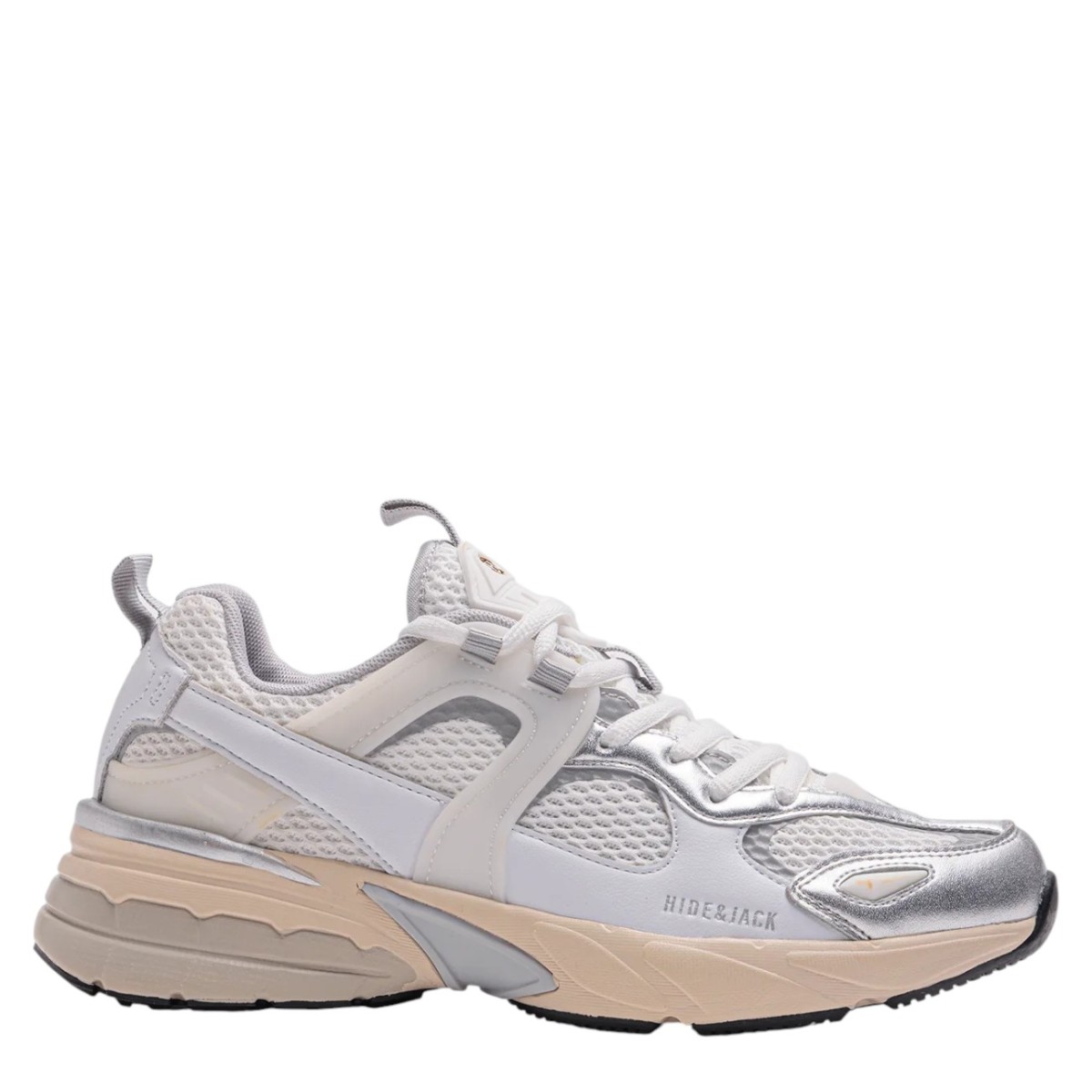 Running 2000 Silver White Sneakers