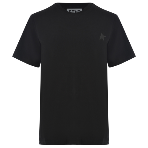 Black Star Print Cotton T-Shirt