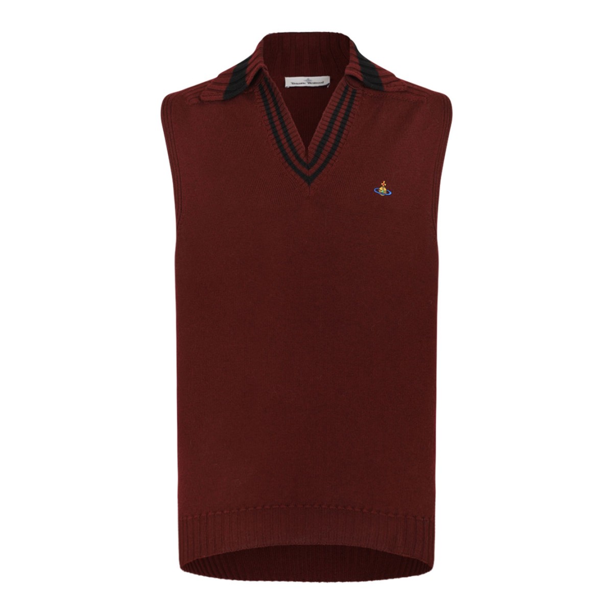 Brick Wool Fisherman Vest