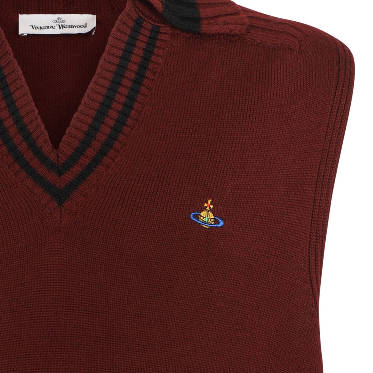 Brick Wool Fisherman Vest