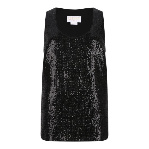 Black Sequin Embellished Top