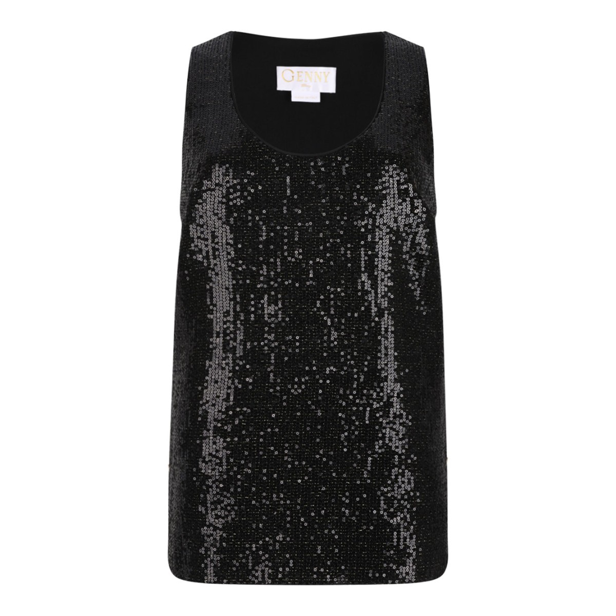 Black Sequin Embellished Top