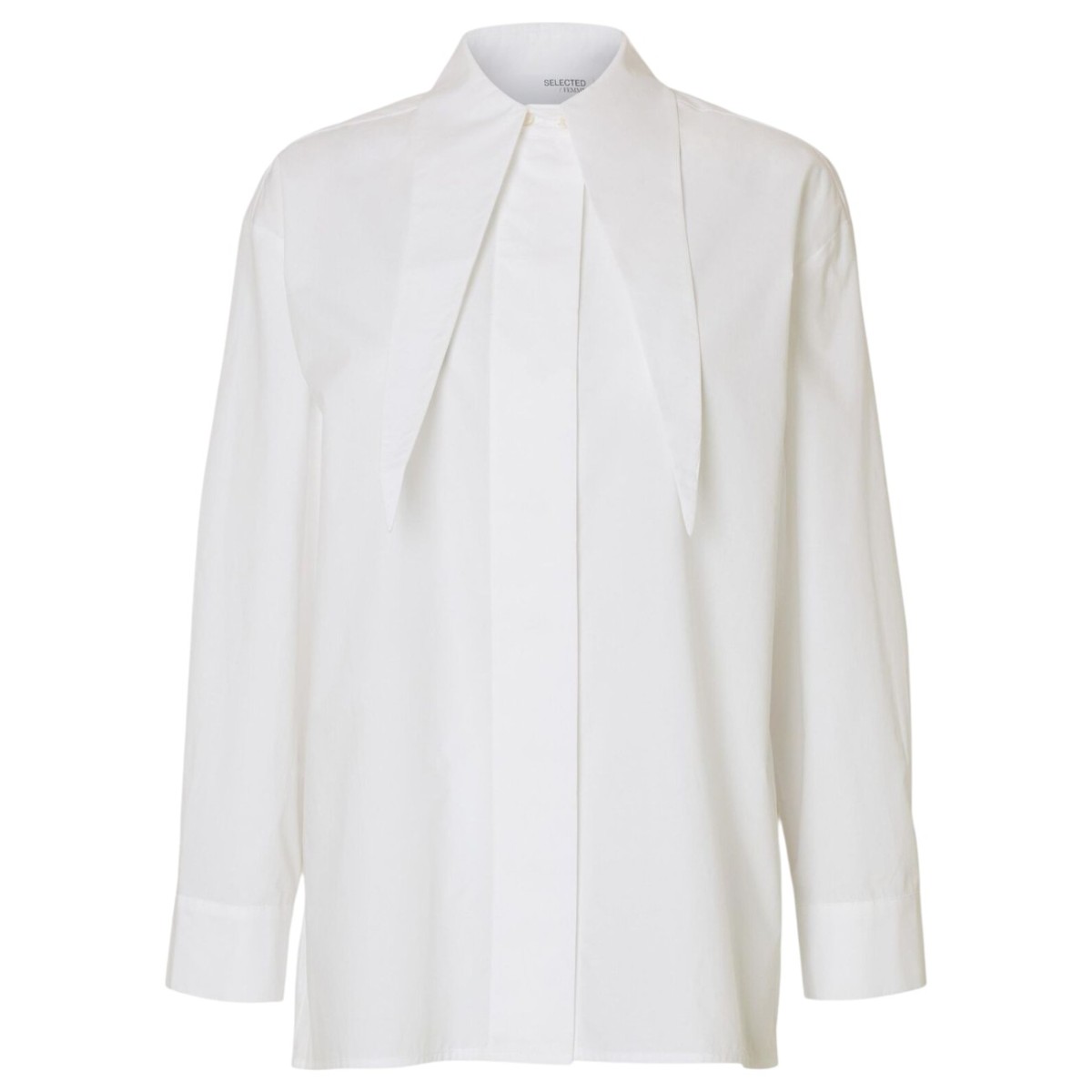 White Collar With Tie Detail Shirt