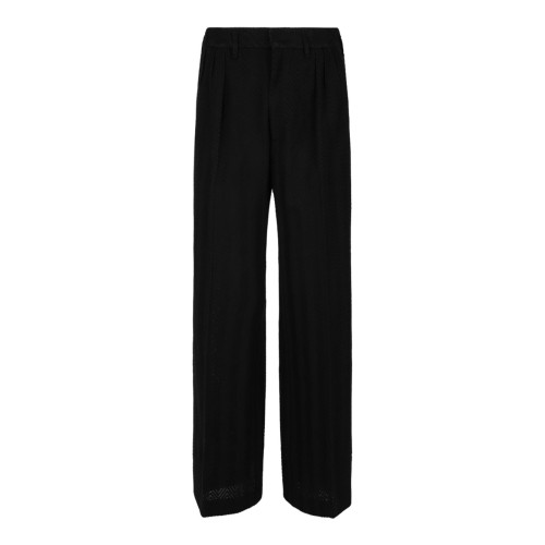 Black Classic Zigzag Trousers