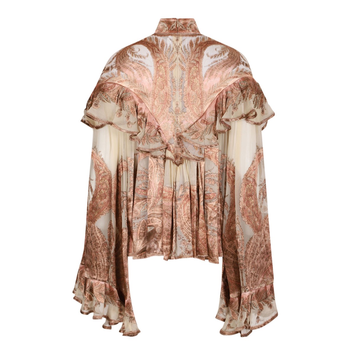 Cream Paisley Hypnotic Burnout Blouse