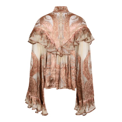 Cream Paisley Hypnotic Burnout Blouse