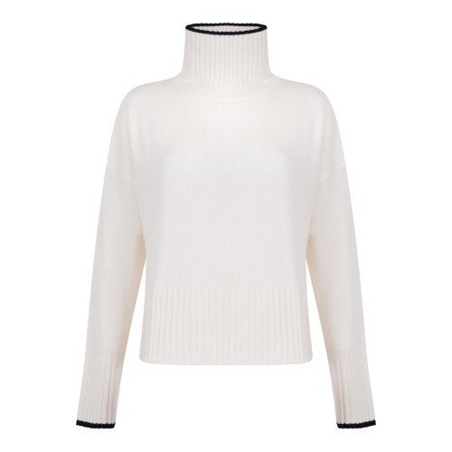 Off White High Neck Sweater