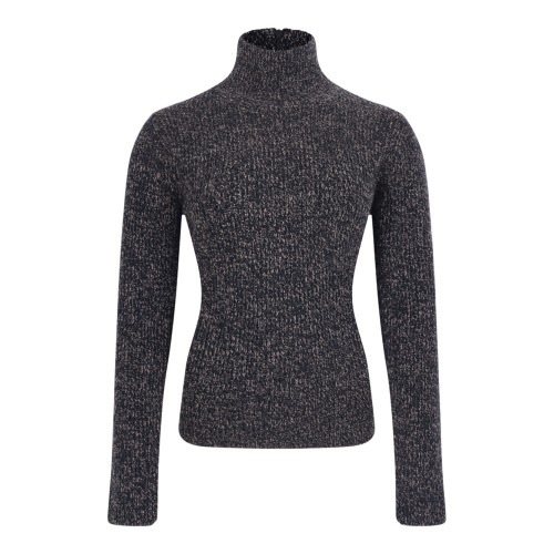 Turtleneck In Wool And Cashmere Mouline