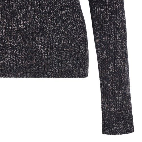 Turtleneck In Wool And Cashmere Mouline
