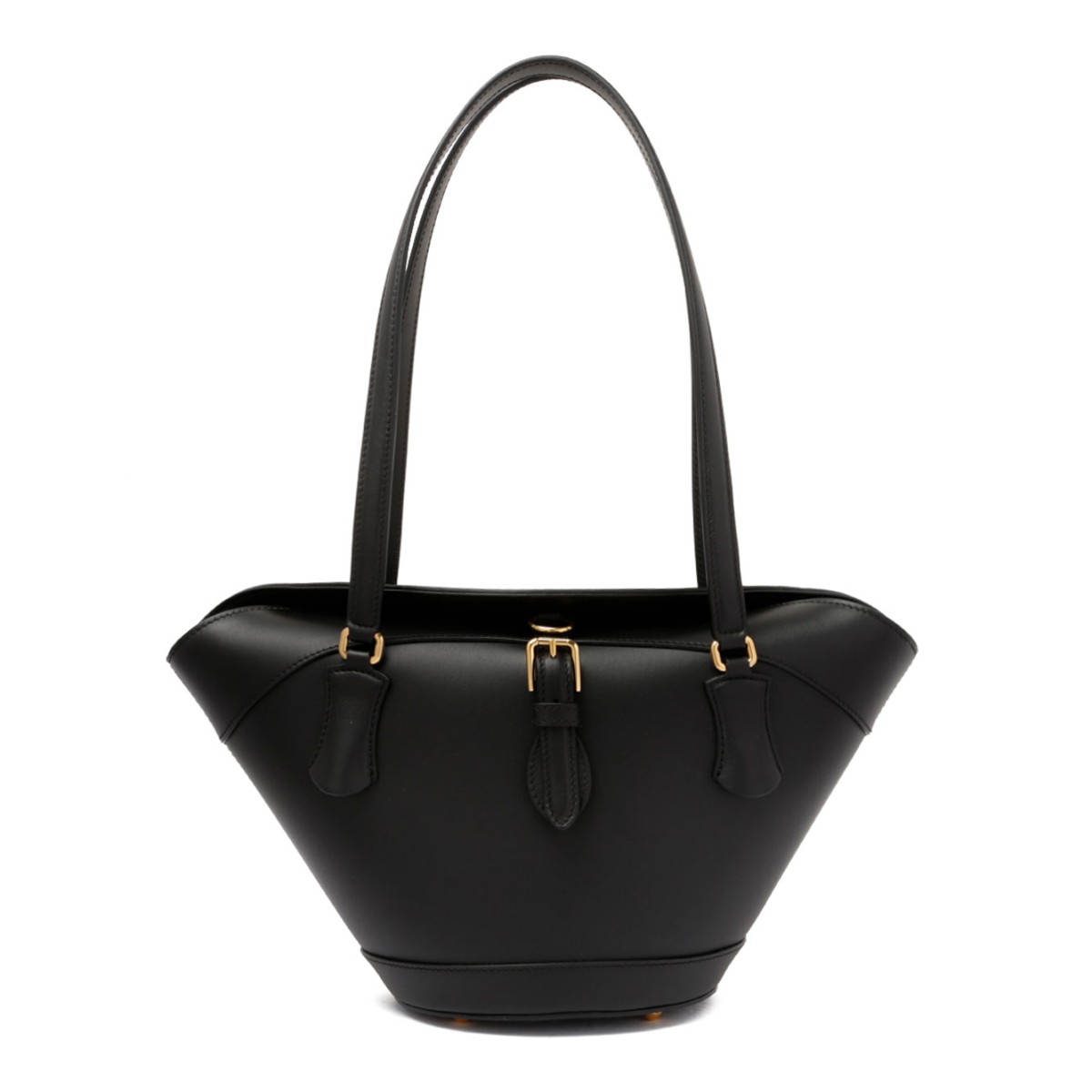 Black Coffa Capri Leather Shoulder Bag