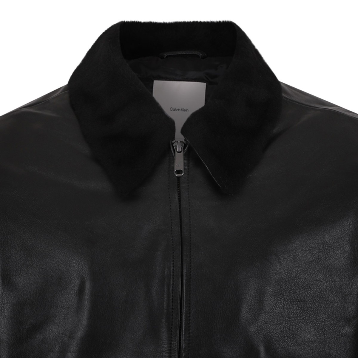 Black Leather Bomber Jacket